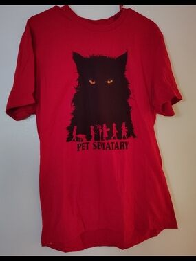 District Red Pet Sematary Cat Graphic Tee